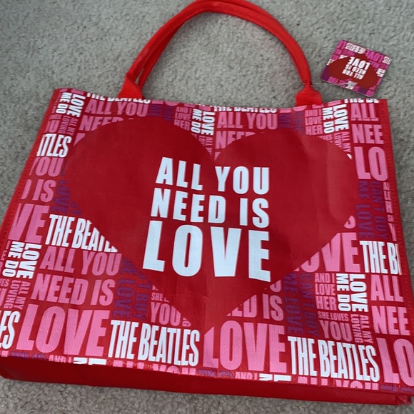 Beatles tote bag. All You Need Is Love. Tags on - Picture 4 of 4
